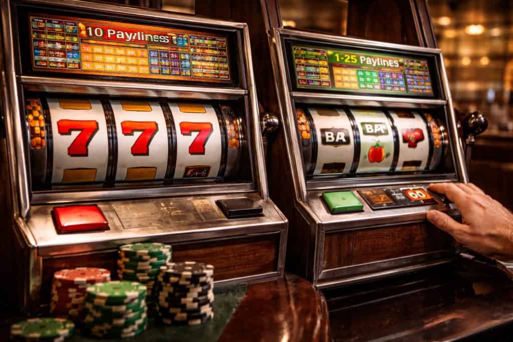 Tragamonedas con líneas fijas y líneas variables